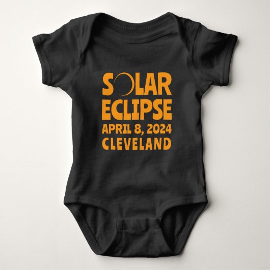 Solar Eclipse 2024 Cleveland Ohio Baby Strampler (Vorderseite)
