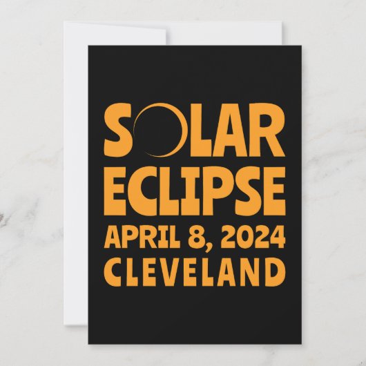 Solar Eclipse 2024 Cleveland Ohio Einladung (Vorderseite)