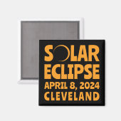 Solar Eclipse 2024 Cleveland Ohio Magnet (Vorderseite/Rückseite)