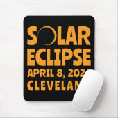 Solar Eclipse 2024 Cleveland Ohio Mousepad (Mit Mouse)