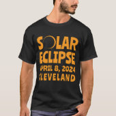 Solar Eclipse 2024 Cleveland Ohio T-Shirt (Vorderseite)