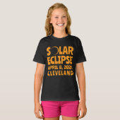 Solar Eclipse 2024 Cleveland Ohio T-Shirt (Vorne ganz)