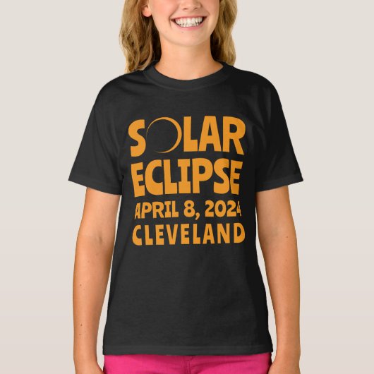 Solar Eclipse 2024 Cleveland Ohio T-Shirt (Vorderseite)