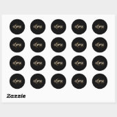 Solar Eclipse 2024 Crescent Sun Design Runder Aufkleber (Blatt)