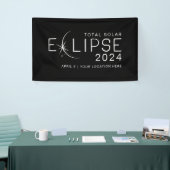 Solar Eclipse 2024 Custom Location Eclipse Party Banner (Messeveranstaltung)