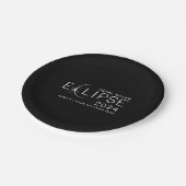 Solar Eclipse 2024 Custom Location Eclipse Party Pappteller (Schrägansicht)