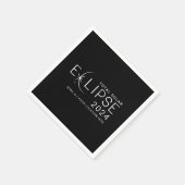 Solar Eclipse 2024 Custom Location Eclipse Party Serviette (Ecke)