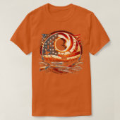 Solar Eclipse 2024 Design Hunting und der Amerikan T-Shirt (Design vorne)