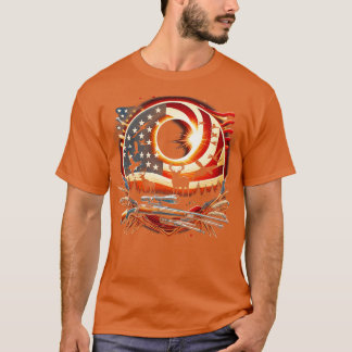 Solar Eclipse 2024 Design Hunting und der Amerikan T-Shirt