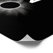 Solar Eclipse 2024 Einfache Gesamt-Eclipse Poster (Ecke)