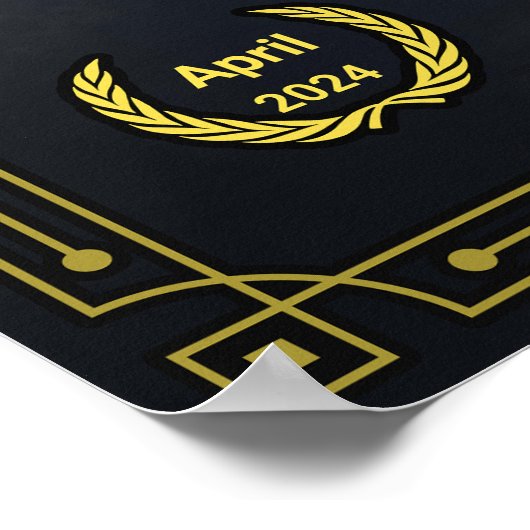 Solar Eclipse 2024 Filmstil Poster (Ecke)