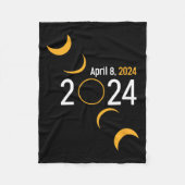 Solar Eclipse 2024 Fleecedecke (Vorderseite)