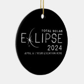 Solar Eclipse 2024 - Gedenken an den Standort Keramik Ornament (Rechts)