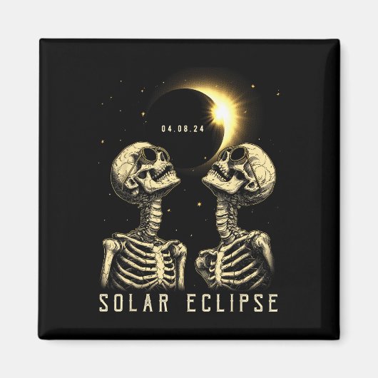 Solar Eclipse 2024 Gesamt Eclipse 8. April 2024 Sk Magnet (Vorne)