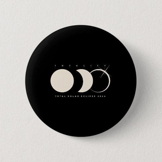 Solar Eclipse 2024 Gesamt Eclipse Astronomie Grafi Button (Vorderseite)