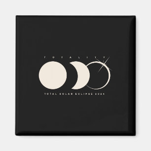 Solar Eclipse 2024 Gesamt Eclipse Astronomie Grafi Magnet