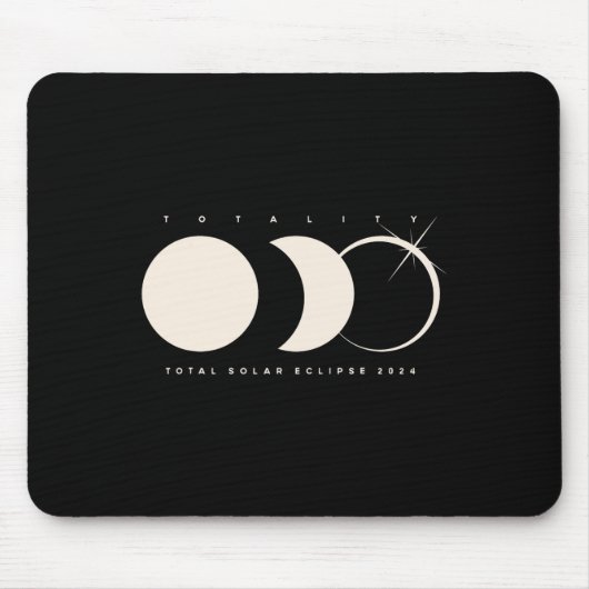 Solar Eclipse 2024 Gesamt Eclipse Astronomie Grafi Mousepad (Vorne)