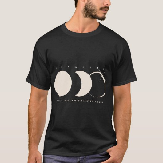 Solar Eclipse 2024 Gesamt Eclipse Astronomie Grafi T-Shirt (Vorderseite)
