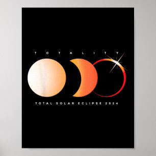 Solar Eclipse 2024 Gesamt Eclipse Astronomie Sun G Poster