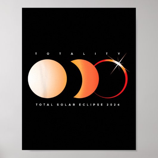 Solar Eclipse 2024 Gesamt Eclipse Astronomie Sun G Poster (Vorne)