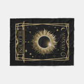 Solar Eclipse 2024 Gesamt Eclipse Astronomie Tarot Fleecedecke (Vorderseite (Horizontal))