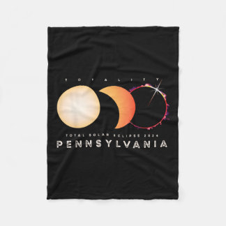 Solar Eclipse 2024 Gesamt Eclipse Pennsylvania Gra Fleecedecke