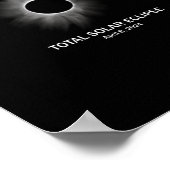 Solar-Eclipse 2024 Gesamt-Eclipse Poster (Ecke)