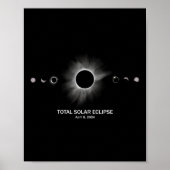 Solar-Eclipse 2024 Gesamt-Eclipse Poster (Vorne)