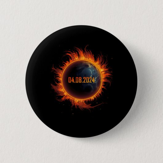 Solar-Eclipse 2024 Gesamt-Sun-Eclipse Button (Vorderseite)
