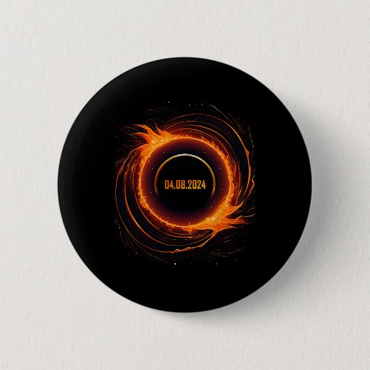 Solar-Eclipse 2024 Gesamt-Sun-Eclipse Button (Vorderseite)