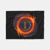 Solar-Eclipse 2024 Gesamt-Sun-Eclipse Fleecedecke (Vorderseite (Horizontal))