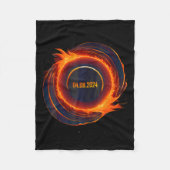 Solar-Eclipse 2024 Gesamt-Sun-Eclipse Fleecedecke (Vorderseite)