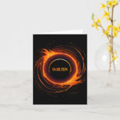Solar-Eclipse 2024 Gesamt-Sun-Eclipse Karte (Gelbe Blume)
