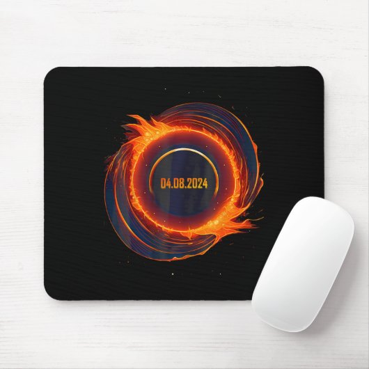 Solar-Eclipse 2024 Gesamt-Sun-Eclipse Mousepad (Mit Mouse)