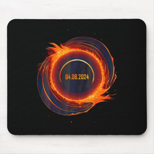 Solar-Eclipse 2024 Gesamt-Sun-Eclipse Mousepad (Vorne)