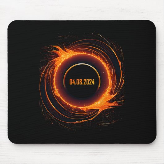 Solar-Eclipse 2024 Gesamt-Sun-Eclipse Mousepad (Vorne)