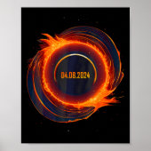 Solar-Eclipse 2024 Gesamt-Sun-Eclipse Poster (Vorne)