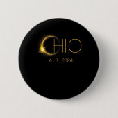 Solar Eclipse 2024 Gesamtsolarischer Eclipse-Staat Button (Vorderseite)