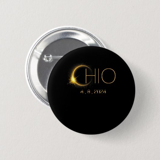 Solar Eclipse 2024 Gesamtsolarischer Eclipse-Staat Button (Vorne & Hinten)