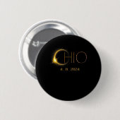 Solar Eclipse 2024 Gesamtsolarischer Eclipse-Staat Button (Vorne & Hinten)