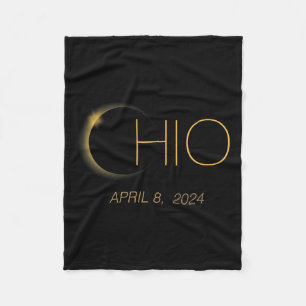 Solar Eclipse 2024 Gesamtsolarischer Eclipse-Staat Fleecedecke