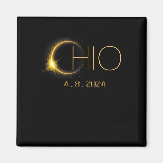 Solar Eclipse 2024 Gesamtsolarischer Eclipse-Staat Magnet (Vorne)