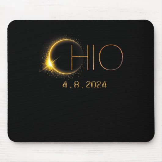 Solar Eclipse 2024 Gesamtsolarischer Eclipse-Staat Mousepad (Vorne)
