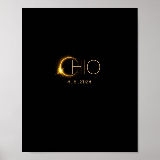Solar Eclipse 2024 Gesamtsolarischer Eclipse-Staat Poster (Vorne)