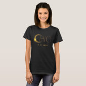 Solar Eclipse 2024 Gesamtsolarischer Eclipse-Staat T-Shirt (Vorne ganz)