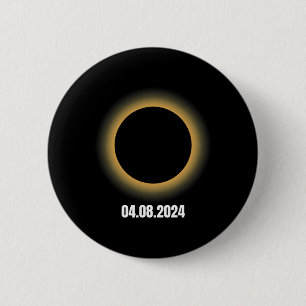 Solar-Eclipse 2024 Gesamtsolaröklipse 4,08,24 Button