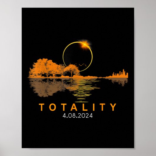 Solar-Eclipse 2024 Gesamtsolaröklipse 4,08,24 Gui Poster (Vorne)