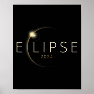 Solar-Eclipse 2024 Gesamtsolaröklipse 4,08,24 Poster