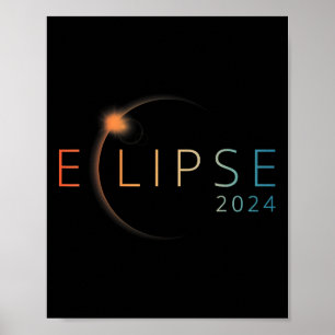 Solar-Eclipse 2024 Gesamtsolaröklipse 4,08,24 Poster