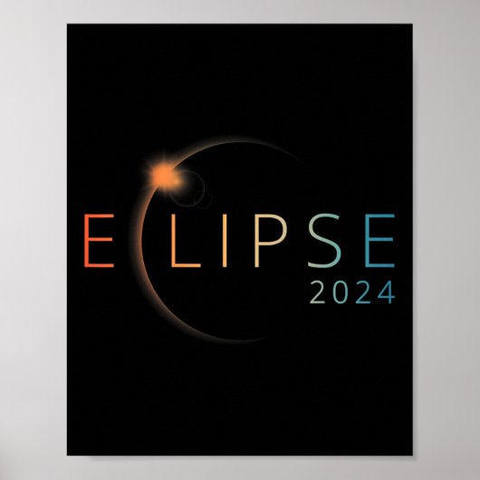Solar-Eclipse 2024 Gesamtsolaröklipse 4,08,24 Poster (Vorne)